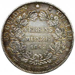 Germany, Hessen, Ludwig II, 2 Thaler Darmstadt 1842