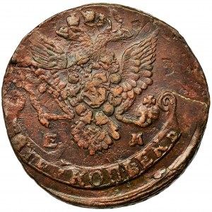 Russia, Catherine II, 5 Kopecks Jekaterinburg 1783 EM