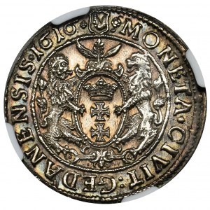 Zygmunt III Waza, Ort Gdańsk 1616 - NGC UNC DETAILS - kołnierz