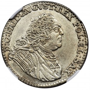 Augustus III of Poland, 1/6 Thaler Dresden 1763 FWôF - NGC MS62