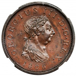 Great Britain, George III, 1 Penny 1806 - NGC PF62 BN - PROOF