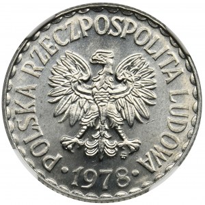 1 złoty 1978 - NGC MS66