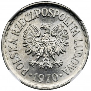 1 złoty 1970 - NGC MS66 - RZADSZY
