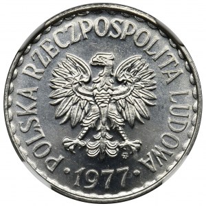 1 złoty 1977 - NGC MS65