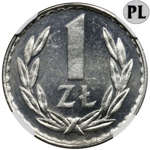 1 złoty 1977 - NGC MS64 PL - jak lustrzanka - BARDZO RZADKI