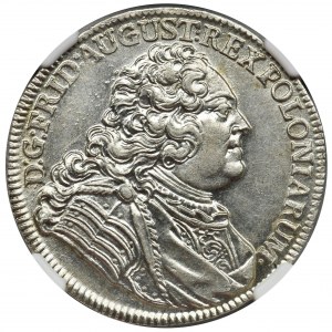 Augustus III of Poland, 2/3 Thaler Dresden 1738 FWóF - NGC MS60