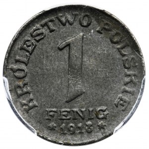 Polish Kingdom, 1 pfennig 1918 - PCGS MS63