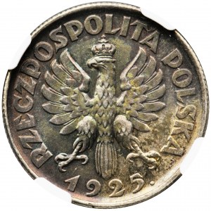 Kobieta i kłosy, 1 złoty Londyn 1925 - NGC MS63 - PIĘKNA