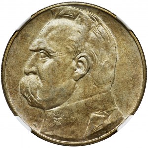 Piłsudski, 10 złotych 1935 - NGC MS62
