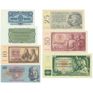 Czechosłowacja, Zestaw 3-100 koron 1960-70 (7szt.)