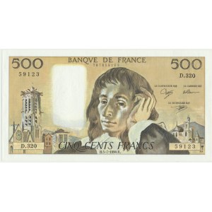 France, 500 francs 1990