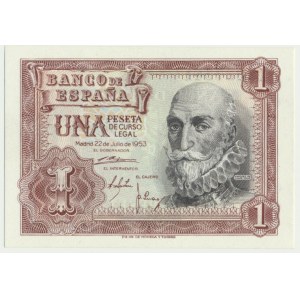 Spain, 1 peseta 1953