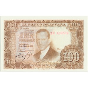 Hiszpania, 100 peset 1953