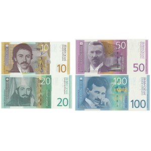 Yugoslavia, Set of 10-100 dinars 2000 (4 pcs.)