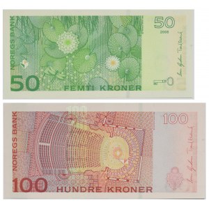 Norway, Set of 50,100 krones 2006-08 (2 pcs.)
