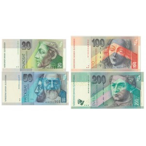 Slovakia, Set of 20-200 crowns 1993-2006 (4 pcs.)