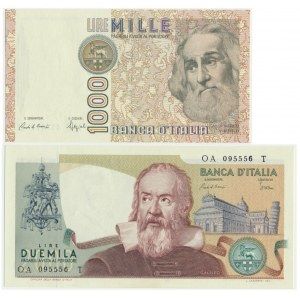 Italy, Set of 1.000-2.000 lirs 1982-83 (2 pcs.)