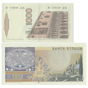 Italy, Set of 1.000-2.000 lirs 1982-83 (2 pcs.)