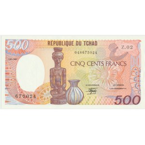 Republic of Tchad, 500 francs 1987