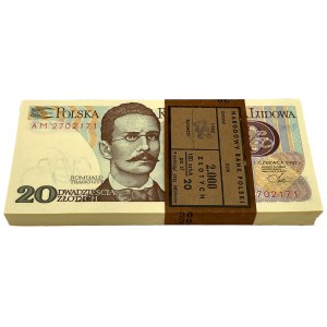 Paczka bankowa 20 złotych 1982 - AM - 100 sztuk