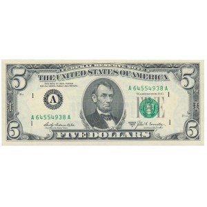 USA, 5 dolarów 1969