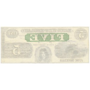 USA, Bank of New-England Connecticut, 5 dollars - remainder