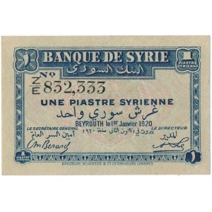 Syria, 1 piastre 1920