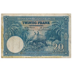Belgian Congo, 20 Francs 1940