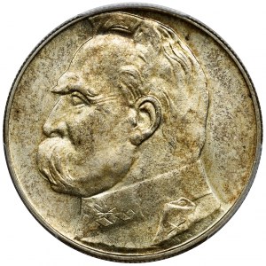 Piłsudski, 10 złotych 1936 - PCGS MS63