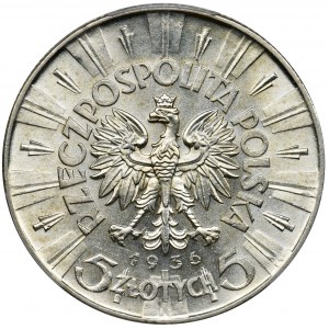Piłsudski, 5 złotych 1936 - PCGS MS63