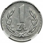1 złoty 1957 - NGC UNC DETAILS - NAJRZADSZY ROCZNIK
