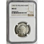 Poniatowski, 4 Groschen Warsaw 1767 FS - NGC MS62