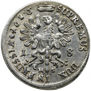 Germany, Brandenburg-Prussia, Friedrich Wilhelm, 18 groschen Konigsberg 1685 HS