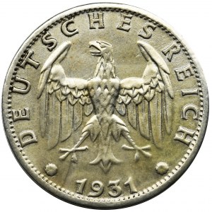 Germany, Weimar Republic, 3 Mark Munich 1931 D - RARE