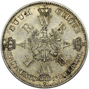 Germany, Kingdom of Prussia, Wilhelm I, Crown Thaler Berlin 1861