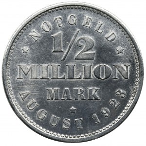 Germany, Hamburg, 1/2 million mark 1923 J