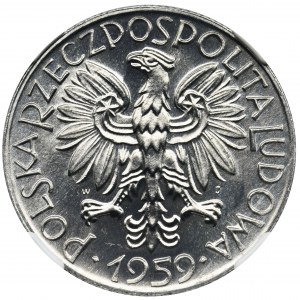 5 złotych 1959 Rybak - NGC MS66
