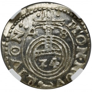 Livonia, Christina, Polker Riga 1648 - NGC MS63