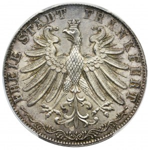 Niemcy, Wolne Miasto Frankfurt, 2 Guldeny 1852 - PCGS MS65 - RZADSZY