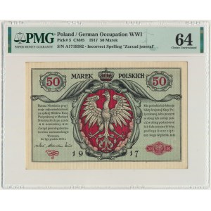 50 marek 1916 Jenerał - A - PMG 64 - DUŻA RZADKOŚĆ