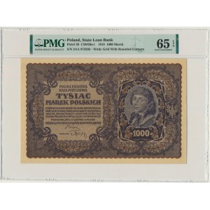 1.000 marek 1919 - III Serja AA - PMG 65 EPQ - pierwsza seria