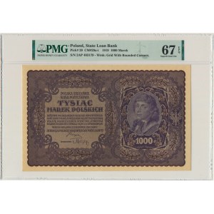 1.000 marek 1919 - II Serja AP - PMG 67 EPQ - niezwykle trudna nota