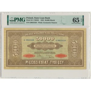 50.000 marek 1922 - G - PMG 65 EPQ