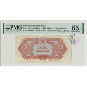 2 złote 1944 ...owym - XM - PMG 65 EPQ - Kolekcja Lucow