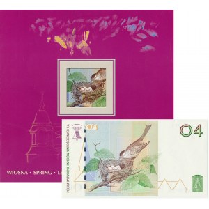 PWPW 04, Ptaszki (2004) - AA - dzwon farbą - w emisyjnym folderze