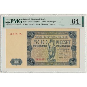 500 złotych 1947 - P4 - PMG 64