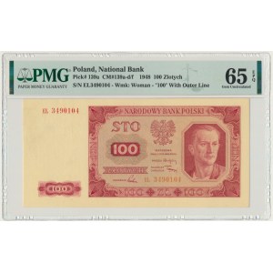 100 złotych 1948 - EL - PMG 65 EPQ