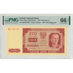 100 złotych 1948 - KR - PMG 66 EPQ