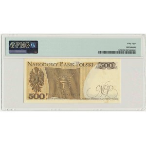 500 złotych 1976 - AE - PMG 58 - bardzo rzadka odmiana