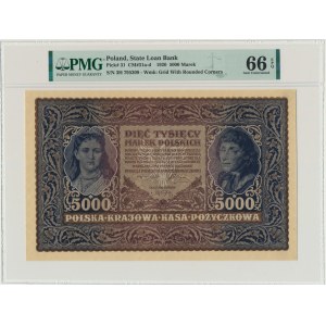 5.000 marek 1920 - III Serja H - PMG 66 EPQ
